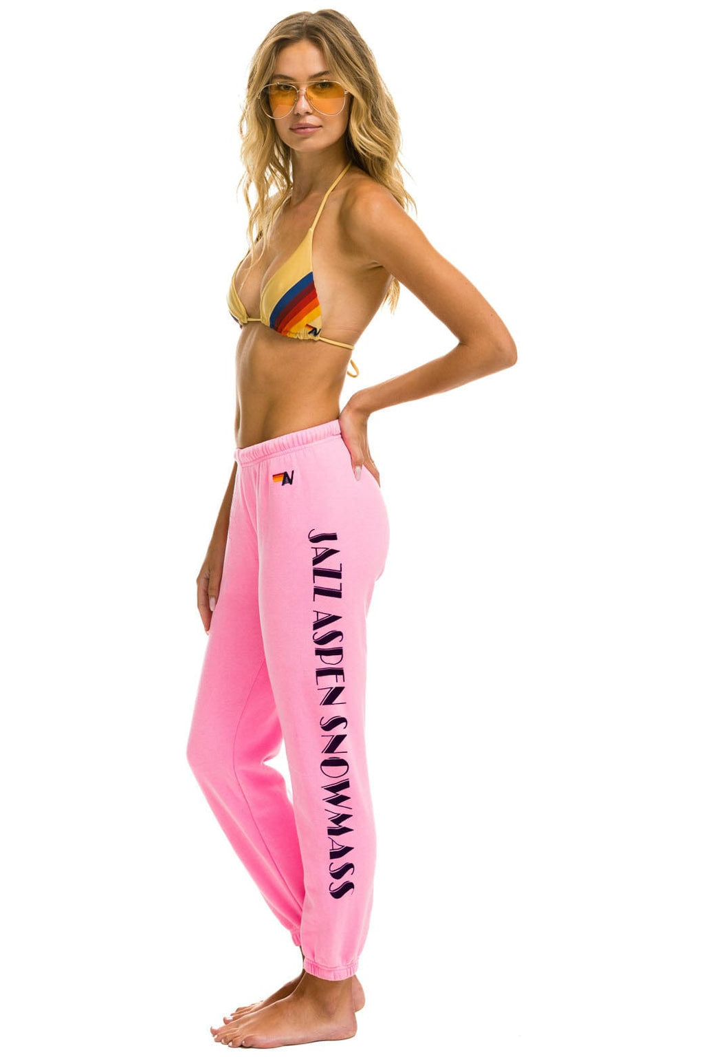 Retro JAZZ ASPEN SNOWMASS 2025 UNISEX SWEATPANTS - NEON PINK