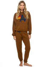 Retro LOGO PULLOVER RELAXED HOODIE - CINNAMON