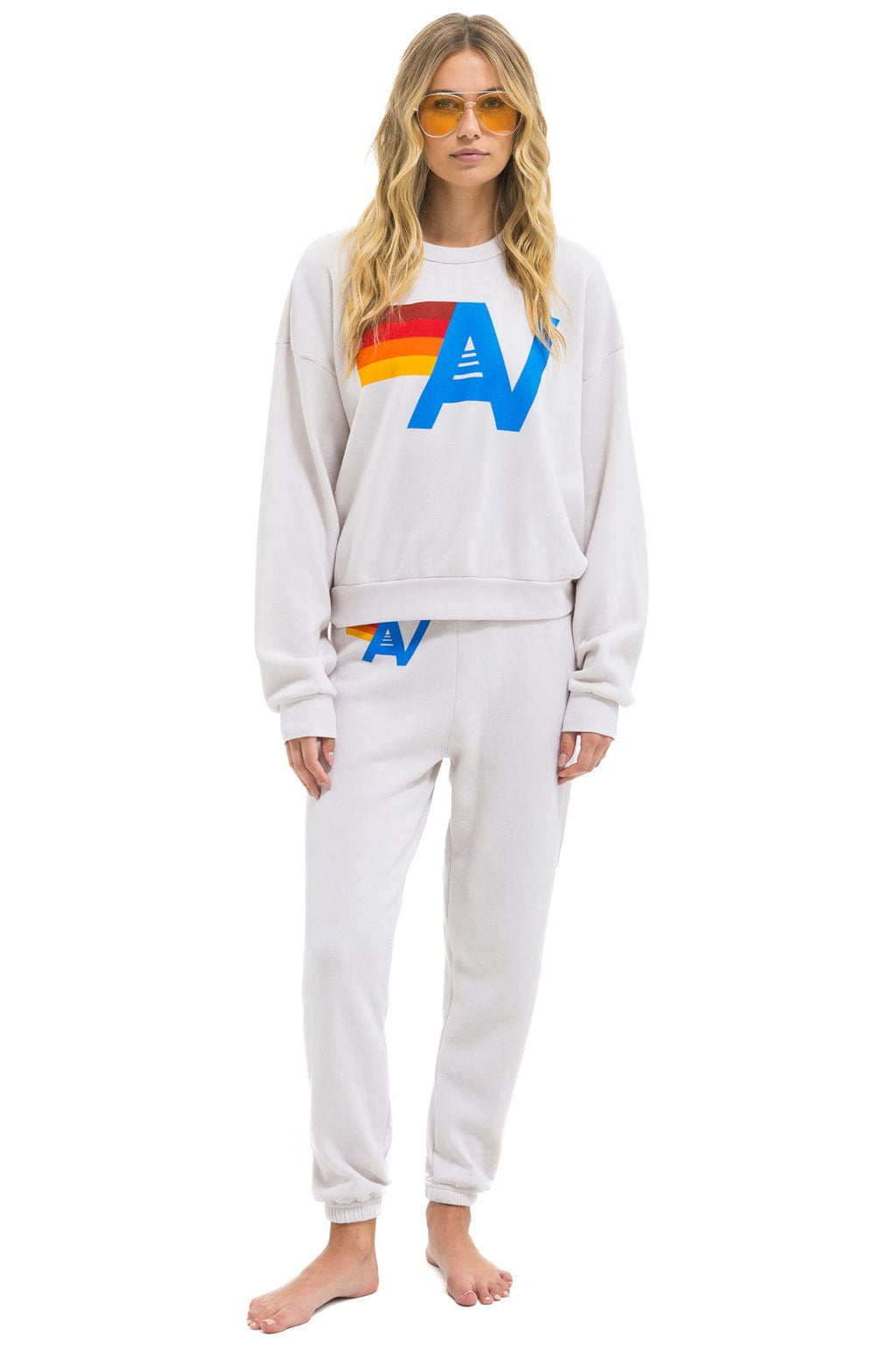 Retro LOGO RELAXED CREW SWEATSHIRT - DOVE