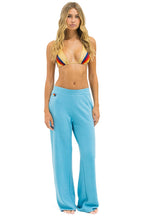 Retro WIDE LEG POCKET SWEATPANTS - AQUA