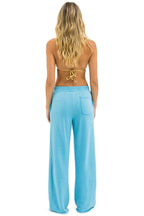Retro WIDE LEG POCKET SWEATPANTS - AQUA