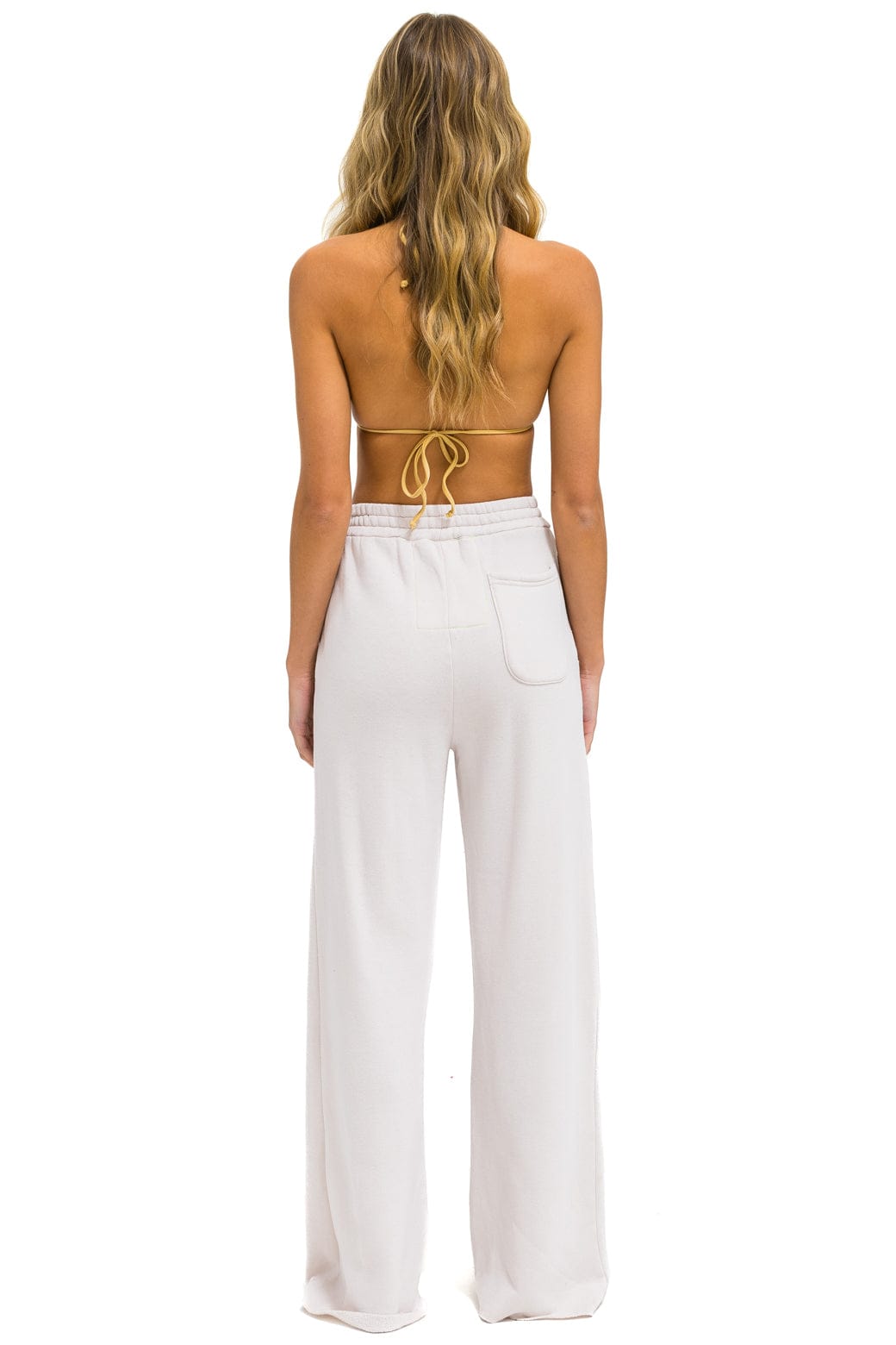 Retro WIDE LEG POCKET SWEATPANTS - DOVE
