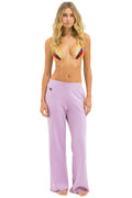 Retro WIDE LEG POCKET SWEATPANTS - MAUVE