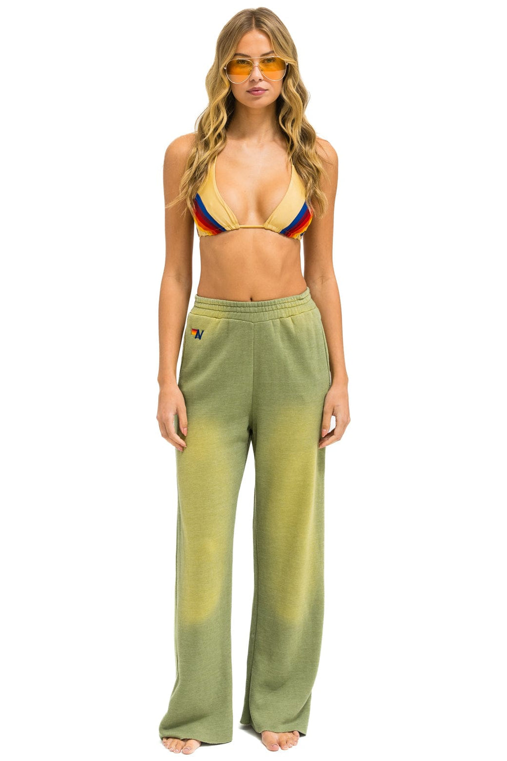 Retro ESSENTIAL WIDE LEG POCKET SWEATPANTS - FADED ARMY