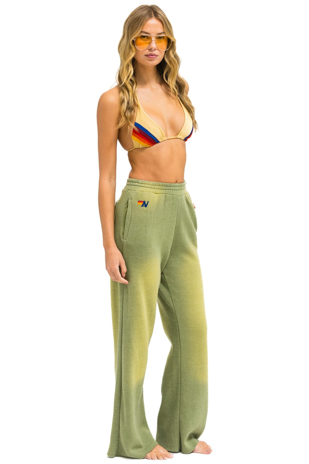 Retro ESSENTIAL WIDE LEG POCKET SWEATPANTS - FADED ARMY