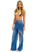 Retro PARROT WIDE LEG POCKET SWEATPANTS - FADED WATER