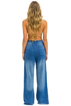 Retro PARROT WIDE LEG POCKET SWEATPANTS - FADED WATER