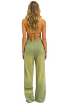 Retro RUGBY STITCH WIDE LEG POCKET SWEATPANTS - FADED ARMY