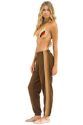 Retro 5 STRIPE SWEATPANTS - CHOCOLATE ESPRESSO