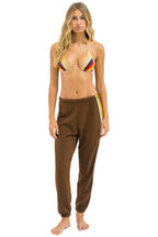 Retro 5 STRIPE SWEATPANTS - CHOCOLATE RAINBOW WHITE