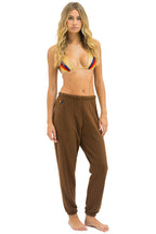 Retro 5 STRIPE SWEATPANTS - CHOCOLATE WHITE NEON