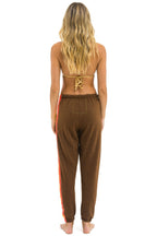Retro 5 STRIPE SWEATPANTS - CHOCOLATE WHITE NEON