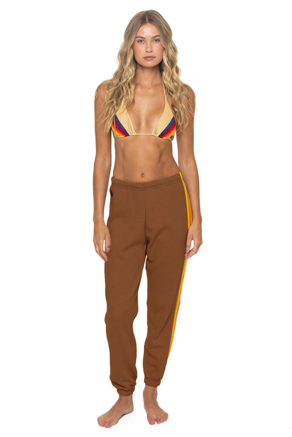 Retro 5 STRIPE SWEATPANTS - CINNAMON