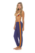 Retro 5 STRIPE SWEATPANTS - DEEP PURPLE