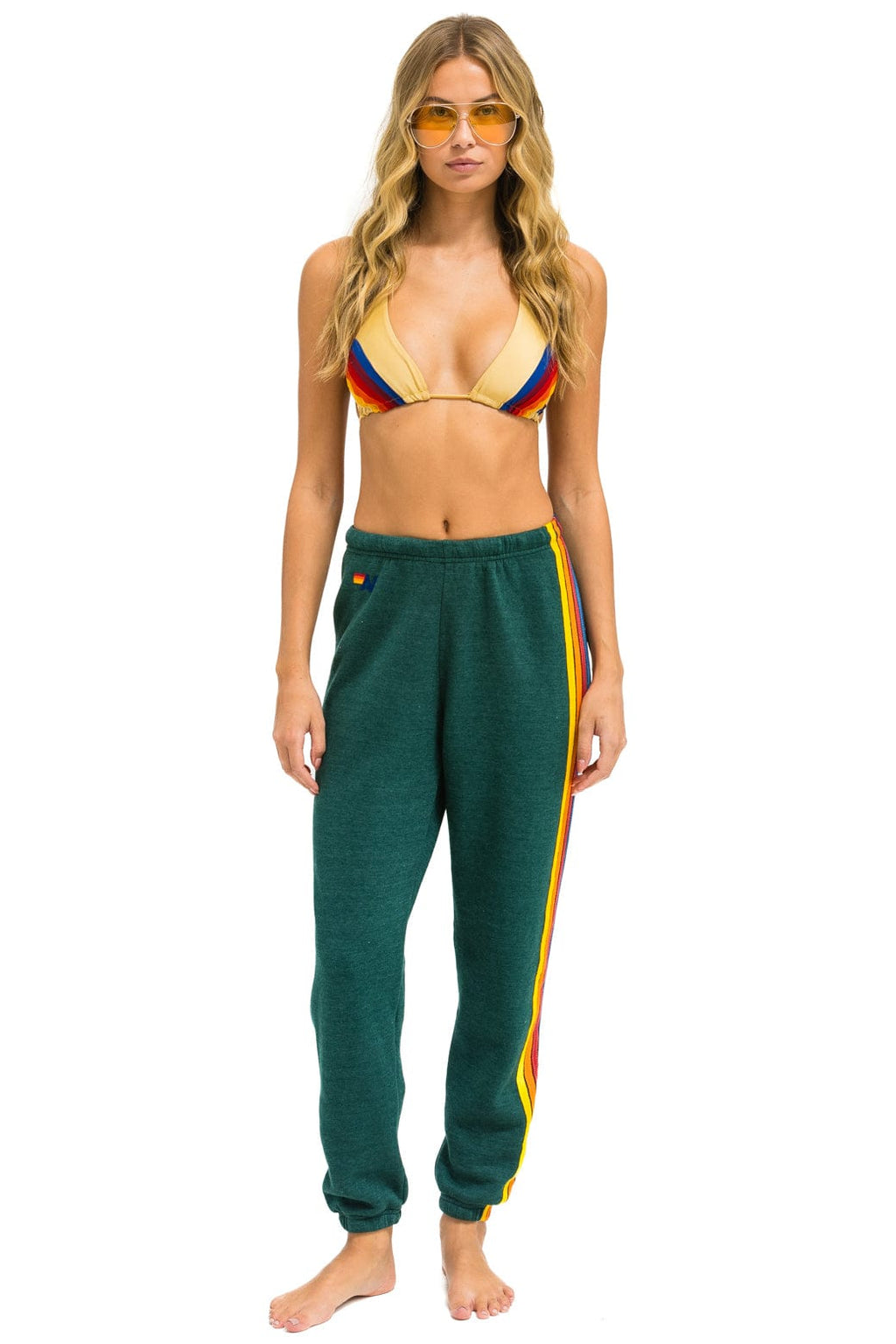 Retro 5 STRIPE SWEATPANTS - FOREST