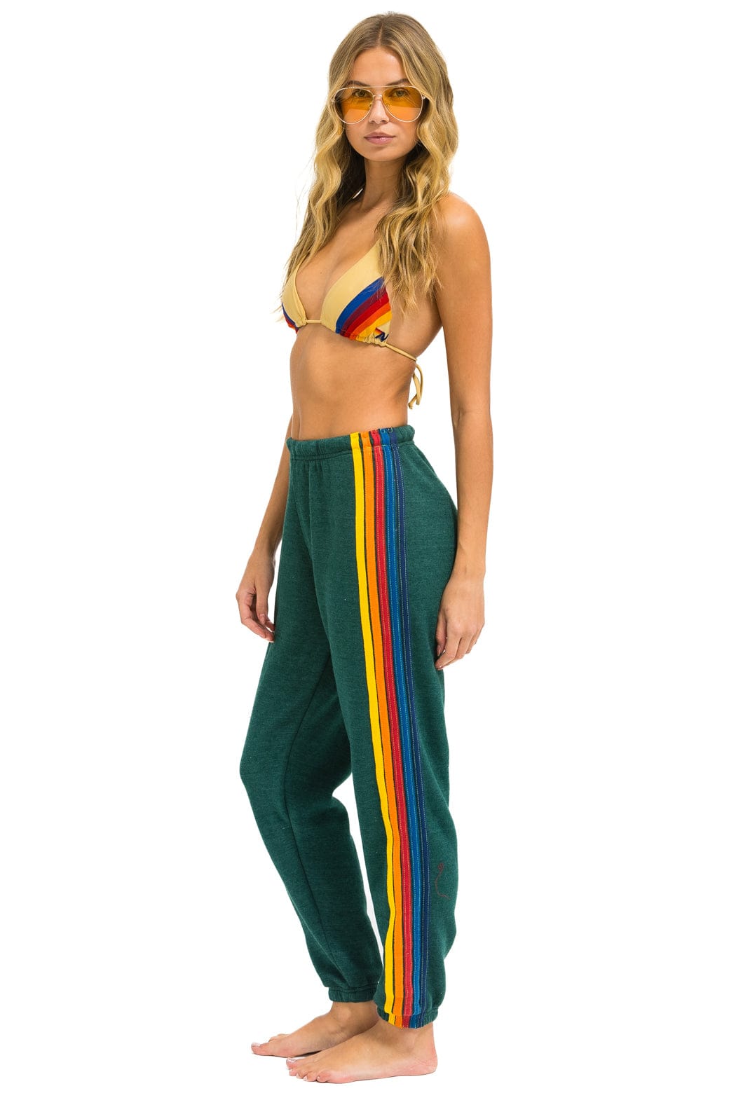 Retro 5 STRIPE SWEATPANTS - FOREST