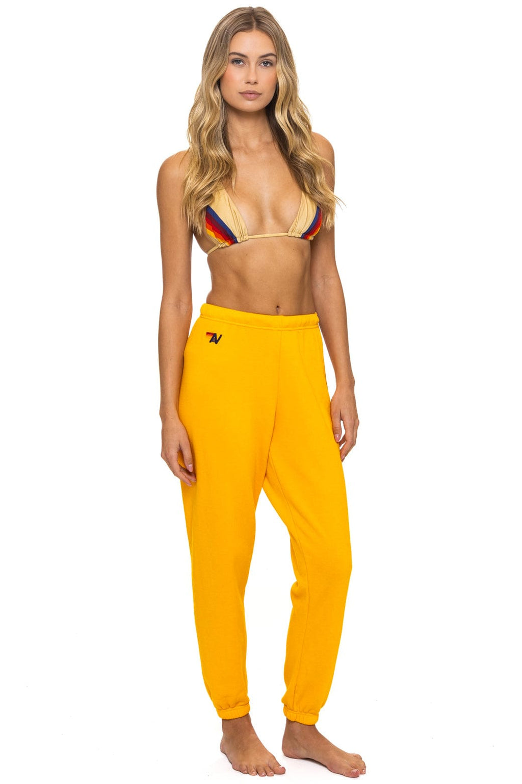 Retro 5 STRIPE SWEATPANTS - GOLD