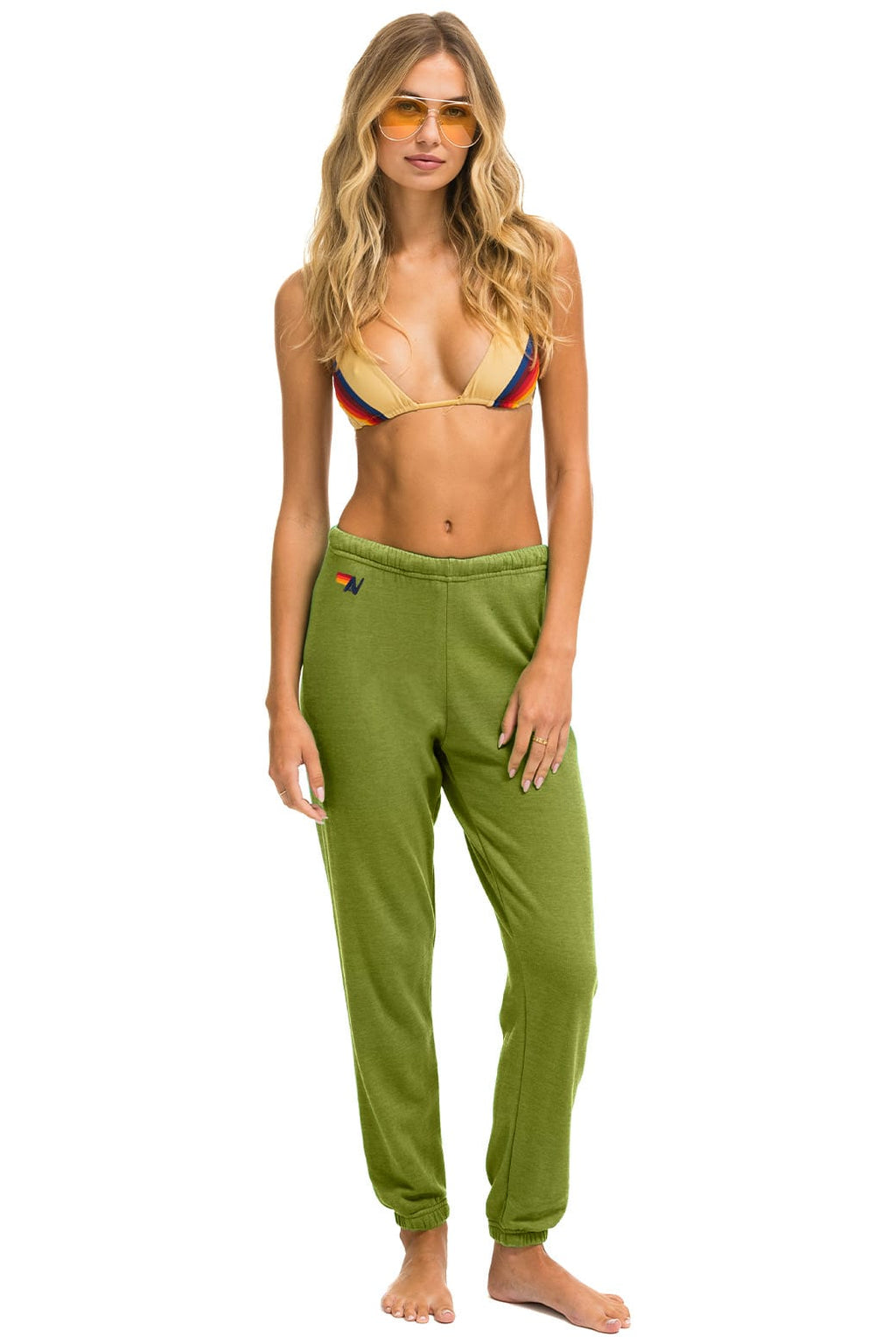 Retro 5 STRIPE SWEATPANTS - JUNGLE GREEN