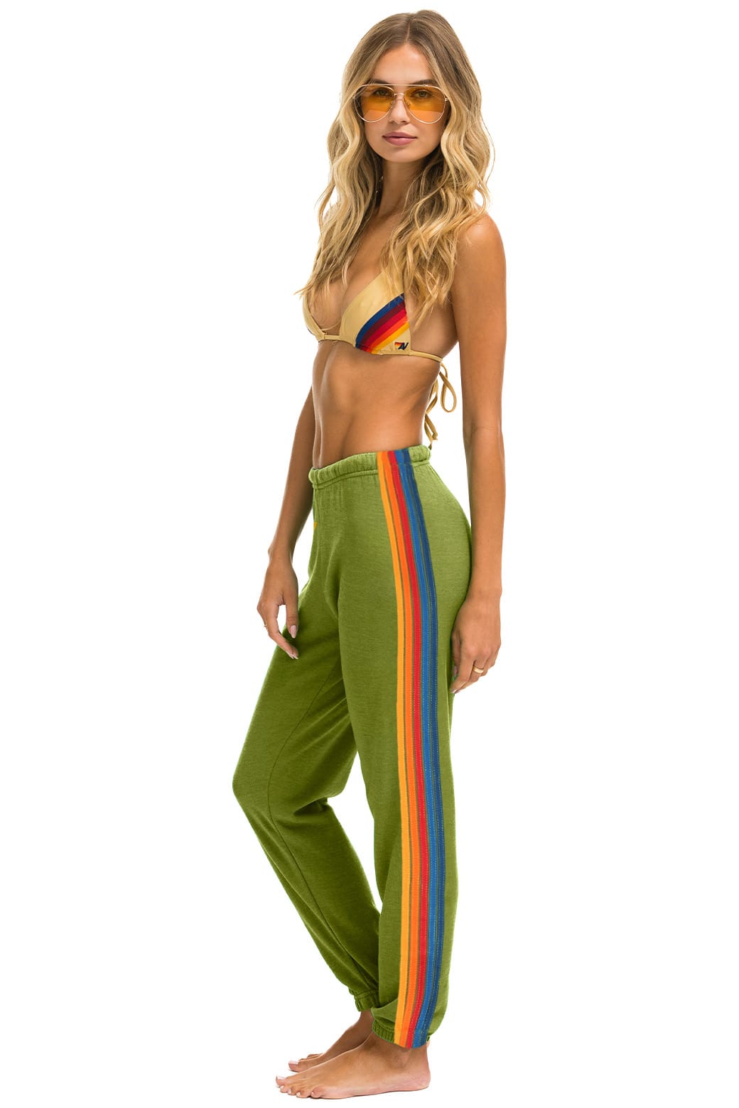 Retro 5 STRIPE SWEATPANTS - JUNGLE GREEN