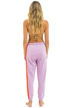 Retro 5 STRIPE SWEATPANTS - MAUVE WHITE NEON