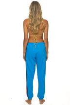 Retro 5 STRIPE SWEATPANTS - NEON BLUE