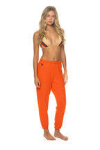 Retro 5 STRIPE SWEATPANTS - ORANGE