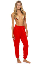 Retro 5 STRIPE SWEATPANTS - RED
