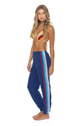 Retro WOMENS 5 STRIPE AMERICA SWEATPANTS - ROYAL USA