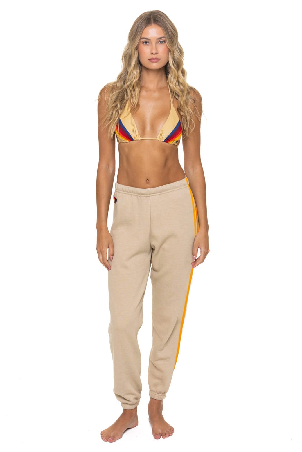 Retro 5 STRIPE SWEATPANTS - SAND