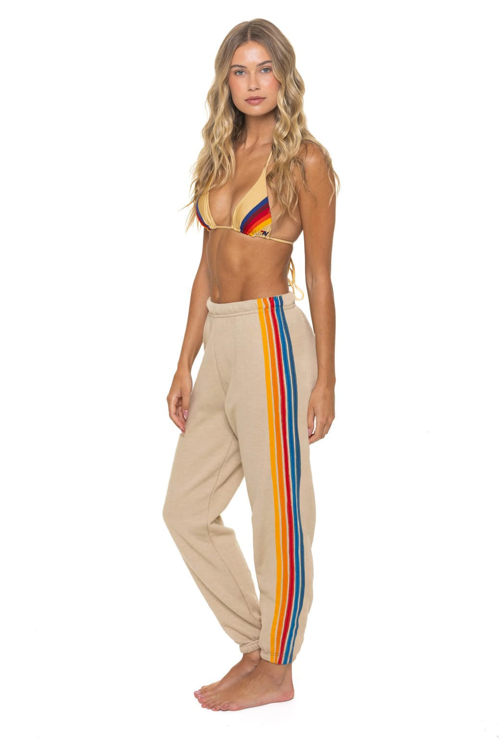 Retro 5 STRIPE SWEATPANTS - SAND