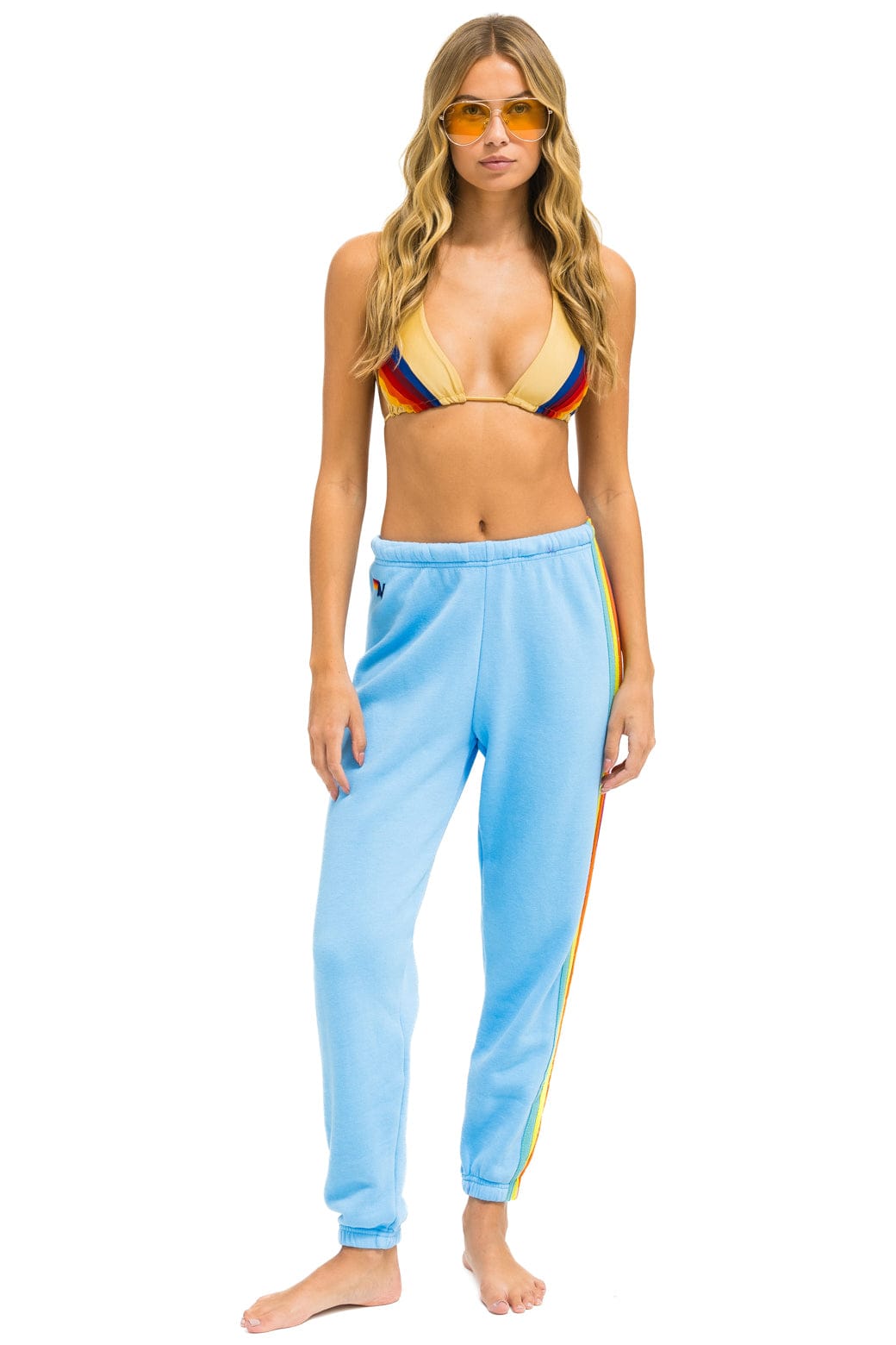 Retro 5 STRIPE SWEATPANTS - SKY RAINBOW