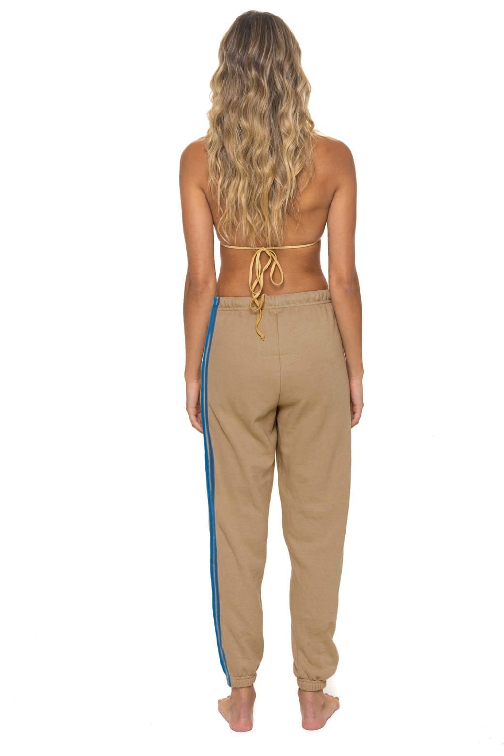Retro 5 STRIPE SWEATPANTS - TAN