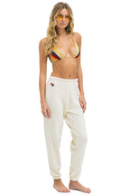 Retro 5 STRIPE SWEATPANTS - VINTAGE WHITE NEON