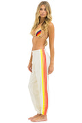 Retro 5 STRIPE SWEATPANTS - VINTAGE WHITE WHITE NEON