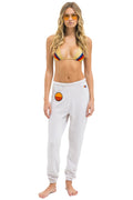 Retro SUNSET PATCH SWEATPANTS - DOVE
