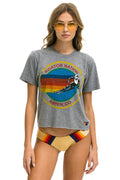Retro SIGNATURE ASPEN BOYFRIEND TEE - HEATHER GREY