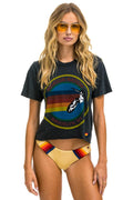Retro AVIATOR NATION BROOKLYN BOYFRIEND TEE - CHARCOAL