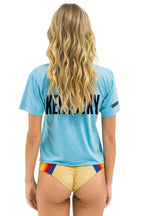 Retro BOURBON AND BEYOND 2025 BOYFRIEND TEE - AQUA