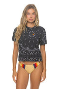 Retro BANDANA BOYFRIEND TEE - CHARCOAL