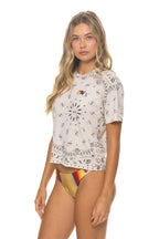 Retro BANDANA BOYFRIEND TEE - VINTAGE WHITE