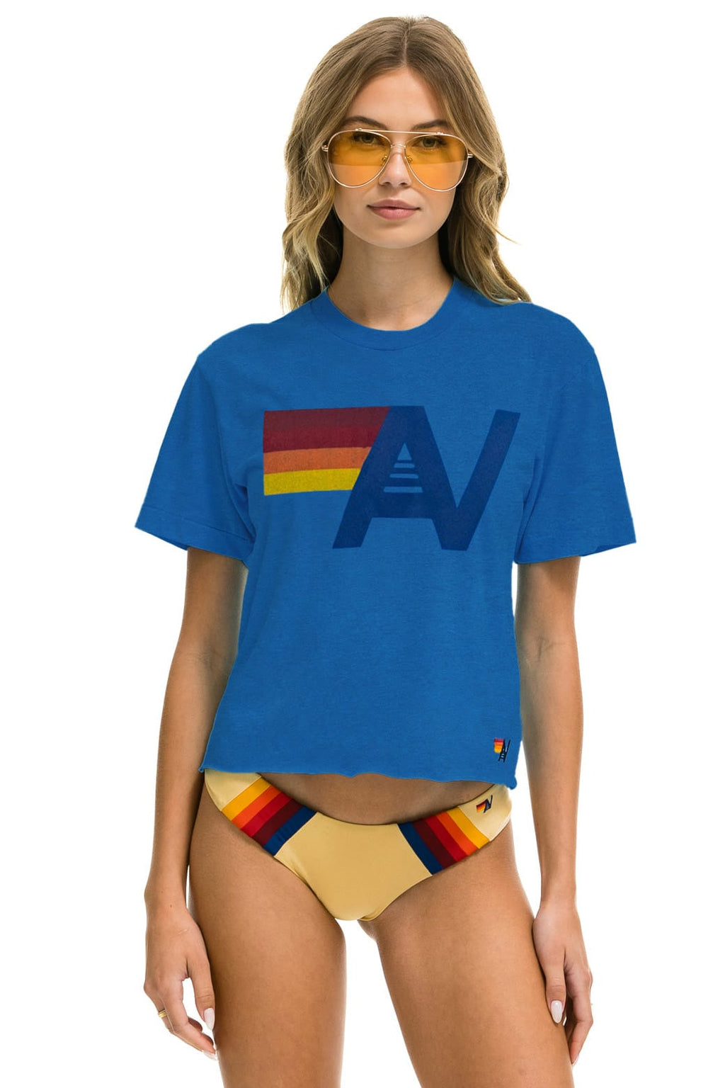 Retro LOGO BOYFRIEND TEE - ADVENTURE BLUE