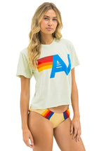 Retro LOGO BOYFRIEND TEE - LIME CREAM