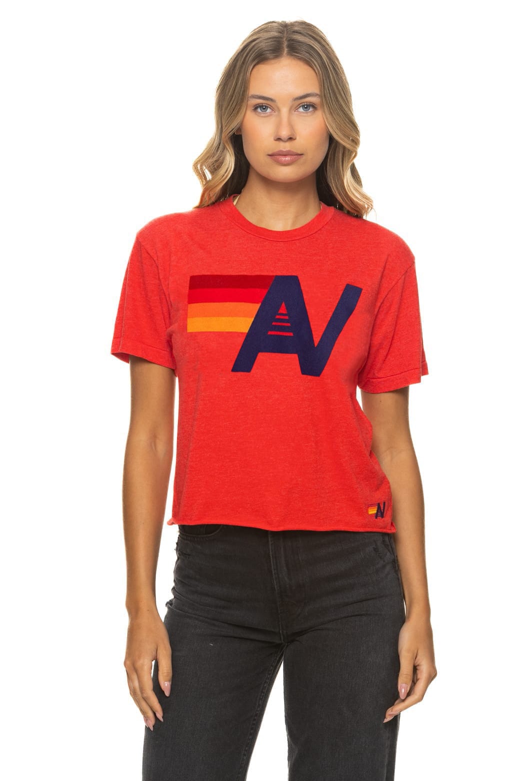 Retro LOGO BOYFRIEND TEE - RED