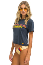 Retro NASHVILLE MUSIC CITY BOYFRIEND TEE - CHARCOAL
