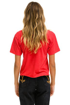 Retro NEW ENGLAND PATRIOTS HELMET BOYFRIEND TEE - FLASH RED