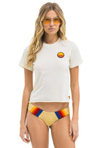 Retro SUNSET PATCH BOYFRIEND TEE - VINTAGE WHITE