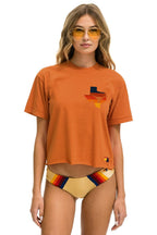 Retro UNIVERSITY OF TEXAS STATE LOGO BOYFRIEND TEE - BURNT ORANGE
