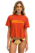 Retro WINDY CITY SMOKEOUT 2025 BOYFRIEND TEE SHIRT - ORANGE