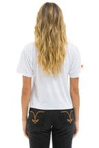 Retro NY YANKEES AVIATOR NATION BOYFRIEND TEE - WHITE