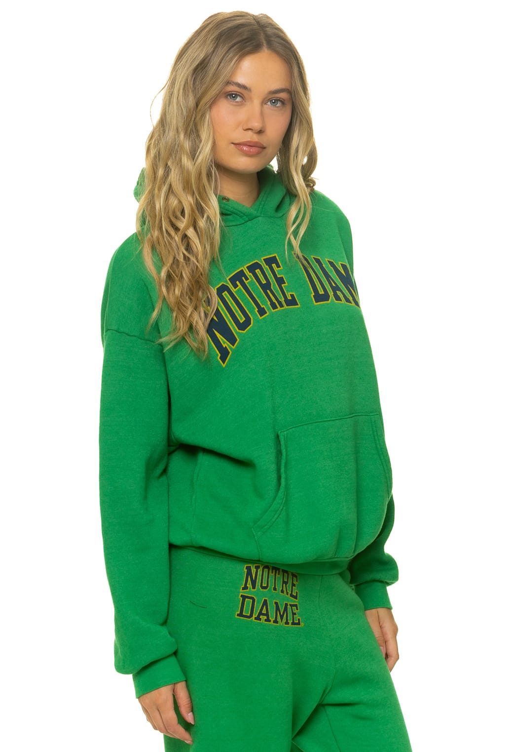 Retro NOTRE DAME 2026 PULLOVER HOODIE RELAXED - KELLY GREEN